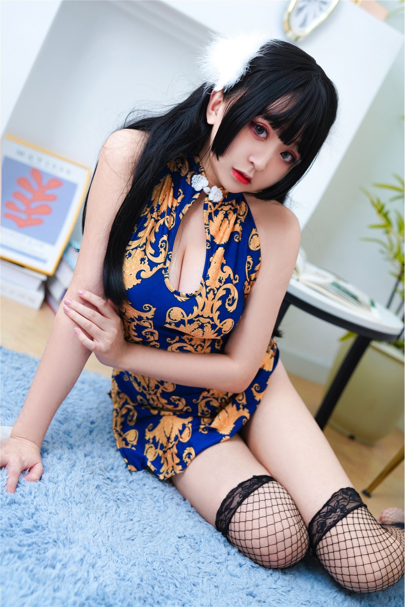 Naoyuki Enda NO.020 blue cheongsam(5)